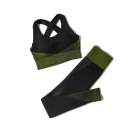 2/3Pcs Women Yoga Suit Seamless Knitted Yoga Pants Leggings Clothing Zipper Long Sleeve Crop Top Fitness Wear Sportswear Gym Set