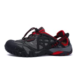 HIKEUP Outdoor Men Water Shoes Women Hiking Shoes Quick Dry Fast Interference Breathable Non-slip Rubber Sole PU Walking Shoe