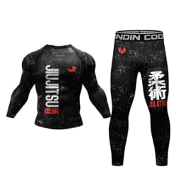 New Kimono Jiu Jitsu Rashguard for Men MMA T-Shirt+Pant 4Pcs/Set Muay Thai Shorts BJJ Rash Guard Gym Boxing Jerseys Sportswear