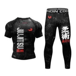 New Kimono Jiu Jitsu Rashguard for Men MMA T-Shirt+Pant 4Pcs/Set Muay Thai Shorts BJJ Rash Guard Gym Boxing Jerseys Sportswear