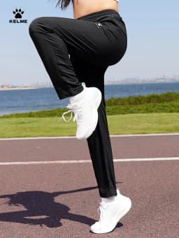 KELME sports pants women thin section summer straight thin casual black running fitness pants