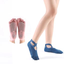 Women Non-Slip Five Fingers Pilates Socks Breathable Fitness Bandage Yoga Sock Ladies Gym Workout Ballet Dance Sports Socks