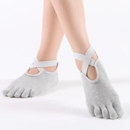 Women Non-Slip Five Fingers Pilates Socks Breathable Fitness Bandage Yoga Sock Ladies Gym Workout Ballet Dance Sports Socks