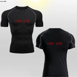Customized LOGO for Men's T Shirt Tight Clothing Long Sleeved Short Sleeved Quick Drying Tight Fitting GYM Sports Running Shirts