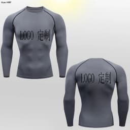Customized LOGO for Men's T Shirt Tight Clothing Long Sleeved Short Sleeved Quick Drying Tight Fitting GYM Sports Running Shirts