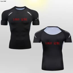 Customized LOGO for Men's T Shirt Tight Clothing Long Sleeved Short Sleeved Quick Drying Tight Fitting GYM Sports Running Shirts