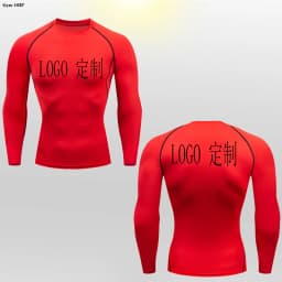 Customized LOGO for Men's T Shirt Tight Clothing Long Sleeved Short Sleeved Quick Drying Tight Fitting GYM Sports Running Shirts