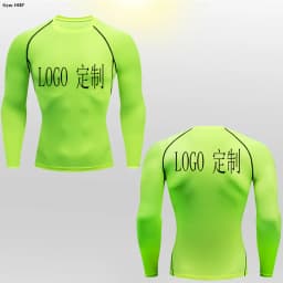 Customized LOGO for Men's T Shirt Tight Clothing Long Sleeved Short Sleeved Quick Drying Tight Fitting GYM Sports Running Shirts