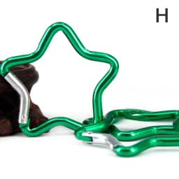 Aluminum Alloy Outdoor Star Shaped Spring Locking Carabiner Clip Keychains For Backpack Camping Hiking Traveling