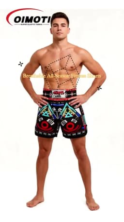 Loose Super Elastic Quick-Drying Fabric Boxing Shorts, Loose Pants, High Waist Shorts, Sports Shorts
