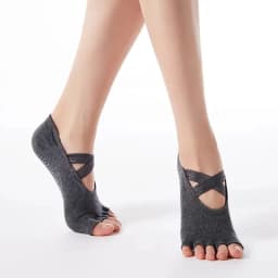 Five Toe Yoga Socks Women Non-Slip Cross Bandage Ballet Dance Backless Sock Fitness Pilates Sport Ladies Socks Gym Slippers