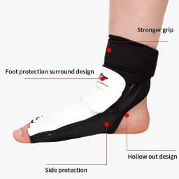 Taekwondo Leather Foot Gloves Sparring Karate Ankle Protector Guard Gear Boxing Martial Arts Foot Guard Sock Adult Kid