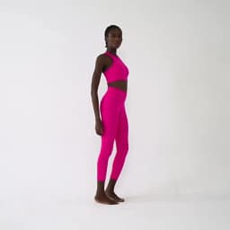 High Impact Gym Suit Women Ribbed Fabric Two Pieces Fitness Yoga Set Slim Fit Stretchy Running Sportswear Workout Clothes