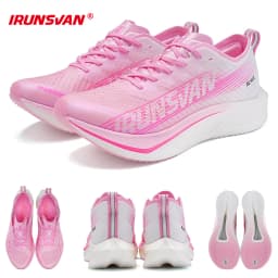 IRUNSVAN HEAT 2.0 Carbon Plate Sneakers Marathon Racing Professional Running Shoes Men Athletic Training Sport Shoes