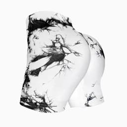 CZGUKE Summer Women High Waist Butt Lift Shorts Legging Seamless Leggings Fashion Tie Dye Shorts Gym Workout Running Pants