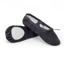 Flat Head Slippers for Kids, Soft Ballet Slippers, Belly Dance Shoes, Yoga, Gym, Black and White, Women and Men