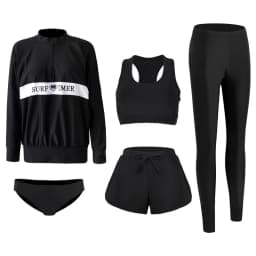 Couples Long Sleeve Rash Guards Multi-Piece Swimsuit Swimwear Bathing Suits Surfing Long Pants for Women And Men Beach Wear