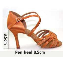BD Dance Party Ballroom Dancing Shoes for Latin Style Social High Heels Dance Shoe Sandals Practice Sneakers Woman Luxury 2360B