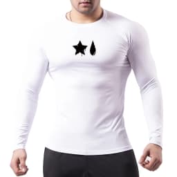 Spider Print Compression Shirt for Men Sporty Quick Dry Long Sleeve Tees Tshirt Tops Gym Workout Fitness Undershirts Baselayers