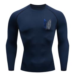 Anime Attack Compression Tshirt Men Fitness Tight Long Sleeve Sport T Shirt Training Jogging Shirts Gym Sportswear Quick Dry
