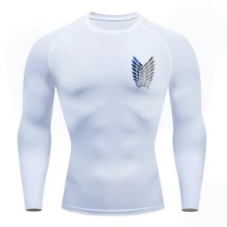 Anime Attack Compression Tshirt Men Fitness Tight Long Sleeve Sport T Shirt Training Jogging Shirts Gym Sportswear Quick Dry