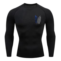 Anime Attack Compression Tshirt Men Fitness Tight Long Sleeve Sport T Shirt Training Jogging Shirts Gym Sportswear Quick Dry