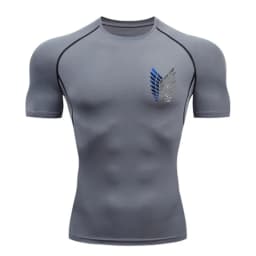 Anime Attack Compression Tshirt Men Fitness Tight Long Sleeve Sport T Shirt Training Jogging Shirts Gym Sportswear Quick Dry