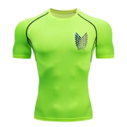 Anime Attack Compression Tshirt Men Fitness Tight Long Sleeve Sport T Shirt Training Jogging Shirts Gym Sportswear Quick Dry