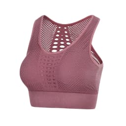 Seamless Mesh Women Sports Bras Fitness Gym Running Underwear Shockproof Bra Wireless Crop Top Breathable Yoga Bras Solid Color