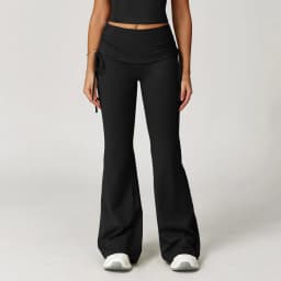 Bell-bottoms High Waist Workout Yoga Leggings Fitness Butt Lifting Scrunch Butt Sports Gym Flared Pants Women Wide Leg Pants