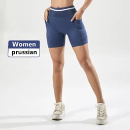 Womens Marathon Running Shorts with Waist Pack Compression Gym Tights Yoga Fitness Outdoor Sports Short Pants Leggings Quick Dry