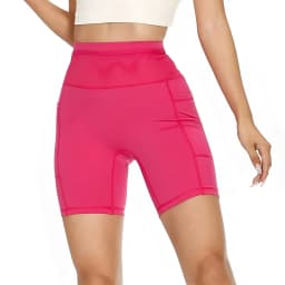 Womens Marathon Running Shorts with Waist Pack Compression Gym Tights Yoga Fitness Outdoor Sports Short Pants Leggings Quick Dry