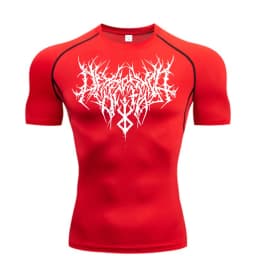Men's Printed Compression Shirt - Quick Dry Breathable Rash Guard for Gym & Workout, Athletic Tight Fit Top ZY0059