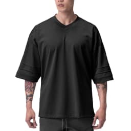Plain Gym Sports Mens Bodybuilding Oversized Mesh Dropped Shoulders Fitness Workout Sports Half Sleeve T-shirt