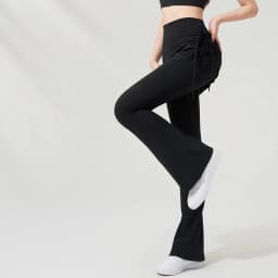 Yoga Bell-bottom Pants Fake Two-piece Skirt Pants High Waist Hip Lift Tight Body Anti-exposure Pilates Sports Fitness Leggings