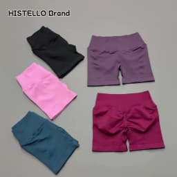 HISTELLO Vision Shorts 4.5" Df Dupe Women Yoga Cross Waist Workout Short Seamless Leggings Stretch Fitness Running Gym Shorts