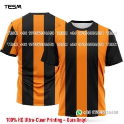 TESM Retro Football Jersey 1974 Style #14 Print Orange Soccer Fan Shirt Men Beach Tennis Padel & Volleyball Training