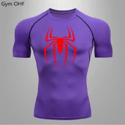 Men Long Sleeve Rashguard Compression T-Shirt Elastic Running Fitness Tee Tops Tight Man Sports Training Superhero Sportswear