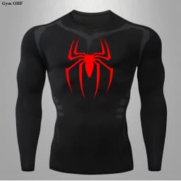 Men Long Sleeve Rashguard Compression T-Shirt Elastic Running Fitness Tee Tops Tight Man Sports Training Superhero Sportswear