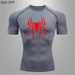 Men Long Sleeve Rashguard Compression T-Shirt Elastic Running Fitness Tee Tops Tight Man Sports Training Superhero Sportswear