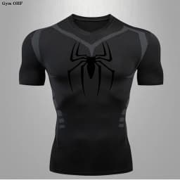 Men Long Sleeve Rashguard Compression T-Shirt Elastic Running Fitness Tee Tops Tight Man Sports Training Superhero Sportswear