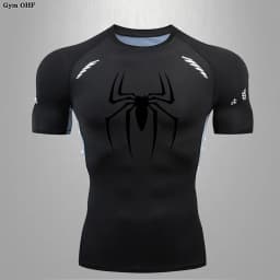 Men Long Sleeve Rashguard Compression T-Shirt Elastic Running Fitness Tee Tops Tight Man Sports Training Superhero Sportswear