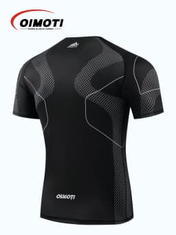 Men's Quick Drying Compression Running T-Shirt Sports Fitness Short Sleeve Gym Jersey Elastic Tight Fitness Clothing