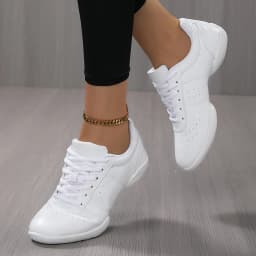 Cheerleading Shoes Women Girls Kids Youth White Black Cheer Shoes Dance Sneakers Lightweight Aerobics Sports Footwear 610