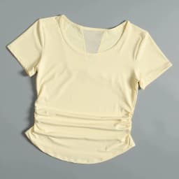 New Summer Cool Sunscreen Sports Top for Women's Mesh Breathable Quick-drying Yoga Suit Short-sleeved Slimming Fitness Suit