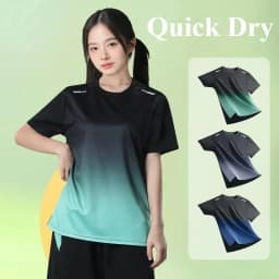 Bodybuilding Women's Quick-Dry Summer Thin Short Sleeve T-Shirt Loose Fit Athletic Top for Gym Hiking Running Training