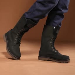 KOWM Cowhide Hiking Shoes Men Waterproof Motorcycle Tactical Shoes Hunting Boot Desert Combat Snow Boots Trekking Travel Sneaker