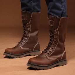 KOWM Cowhide Hiking Shoes Men Waterproof Motorcycle Tactical Shoes Hunting Boot Desert Combat Snow Boots Trekking Travel Sneaker