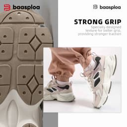 Baasploa Women Walking Sneakers Winter Comfort Leather Casual Shoes Female Fashion Solid Color Height Increase Sport Shoes