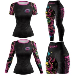 Cody Lundin Jiu Jitsu Rashguard MMA T-shirt +Pant Women 4PCS/Set Gym Running Grappling Bjj Boxing Sport Muay Thai Shorts Jerseys